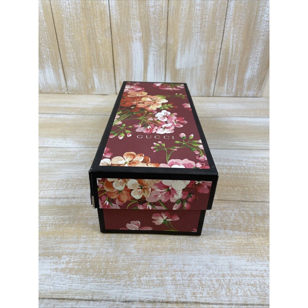 Gucci Floral Pink Blooms Accessories Storage Box 12.5 x 5.5 x 4.25 BOX ONLY - Picture 2 of 11